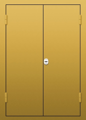 Двустворчатые глухие ставни на окна RAL 1005